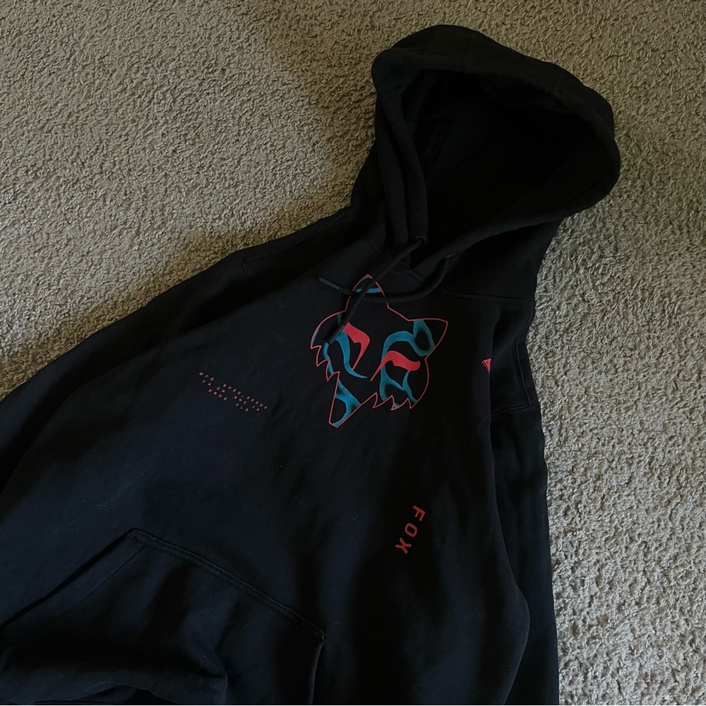 Fox Black Hoodie for Mens Medium